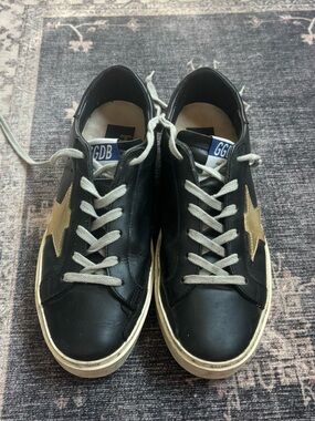 Black Golden Goose Hi Star Shoes Size EU 37/ US 7